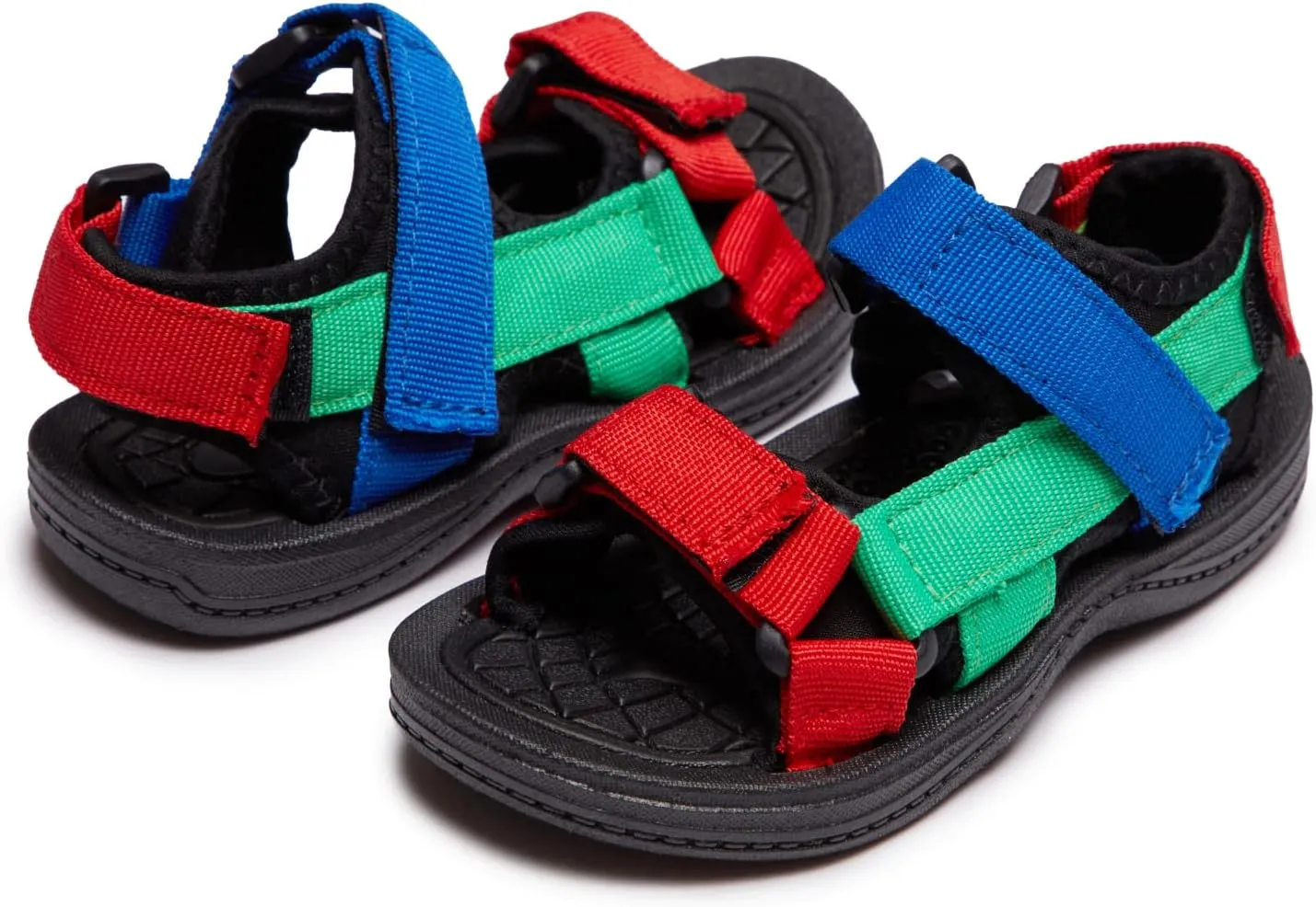 Skysole All Terrain Double Strap Sandals for Boys - Rubber Sole Amphibian Shoes for Beach, Pool, Hiking, Walking & Sports
