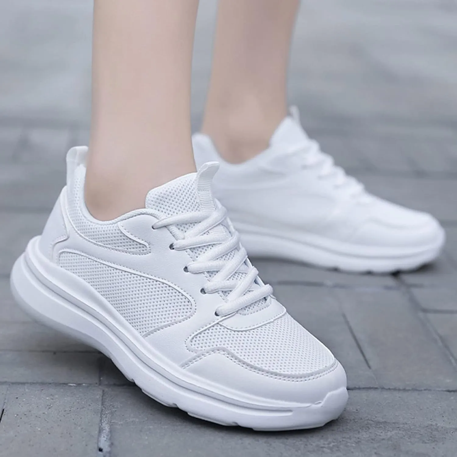 Slip on Shoes for Women Women Shoes Casual Women's Fashion Lace Up Sneakers Women's Stretch Cushion Shoes