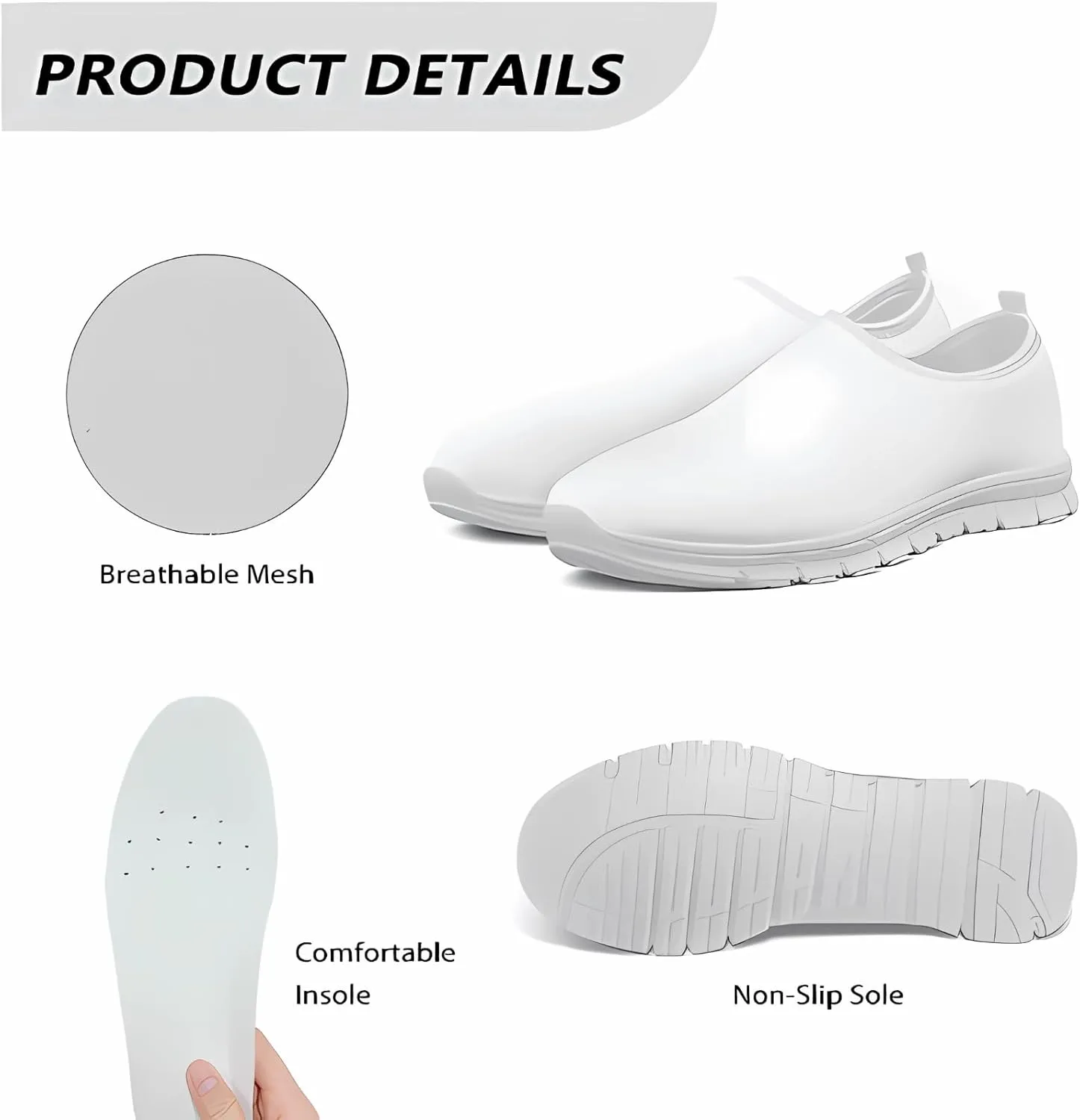 Slip On Tennis Shoes Various Styles Ultimate Comfort White