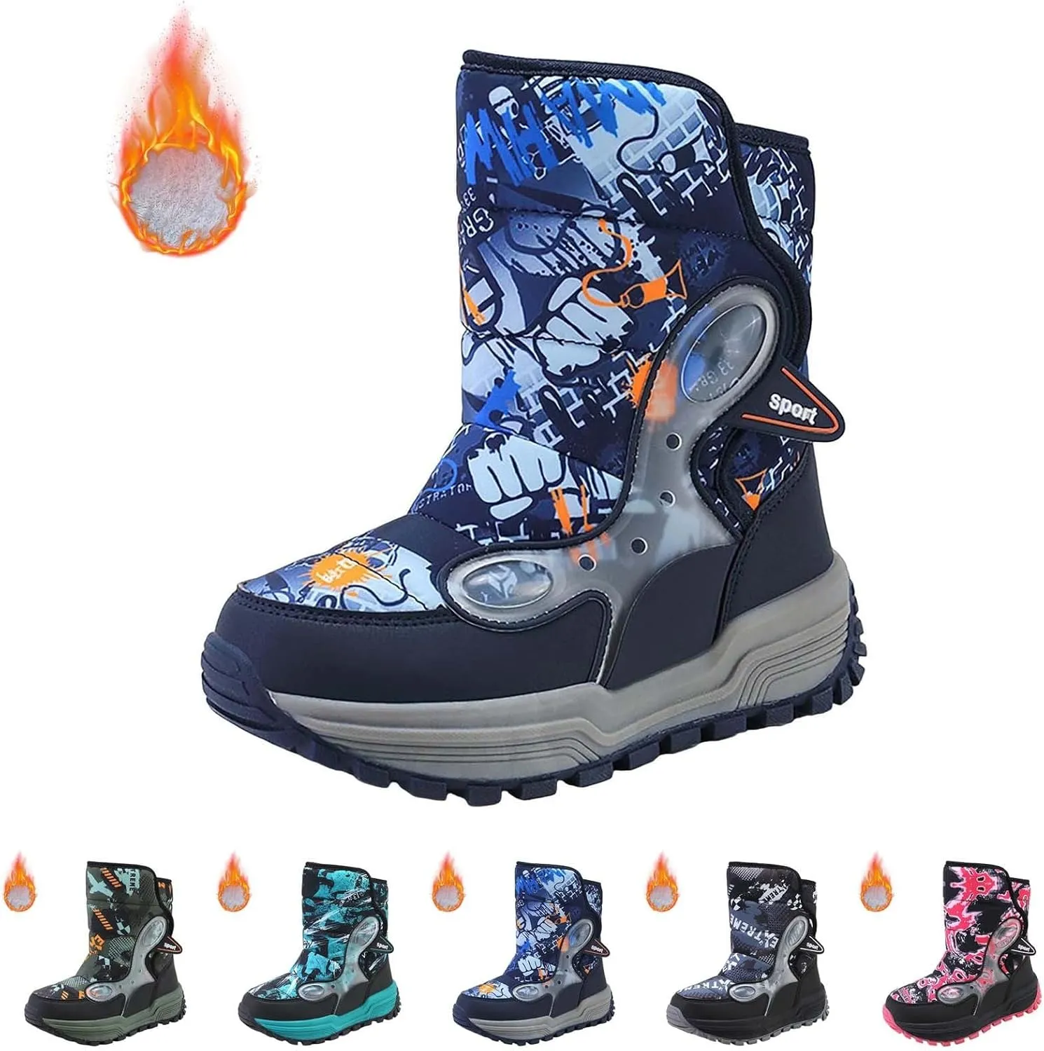 Snow Boots For Toddler Kids Snow Boots Boys Girls Mid Calf Water Proof Warm Faux Fr Lined Insulated Winter Boots