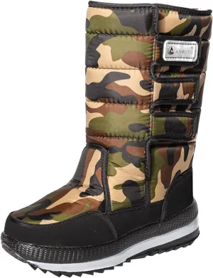 Snow Boots for Women Waterproof Warm Fur Lined Boots Winter Hiking Boots Non-Slip Comfortable Mid Calf Outdoor Boots