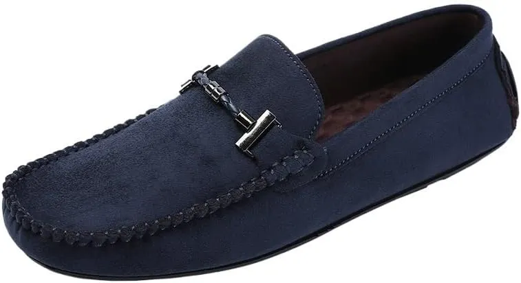 Suede Leather Mens Driving Footwear Slip on Man Formal Shoes Brown Thick Soled Business Shoes Driving Tassels Loafers Moccasins