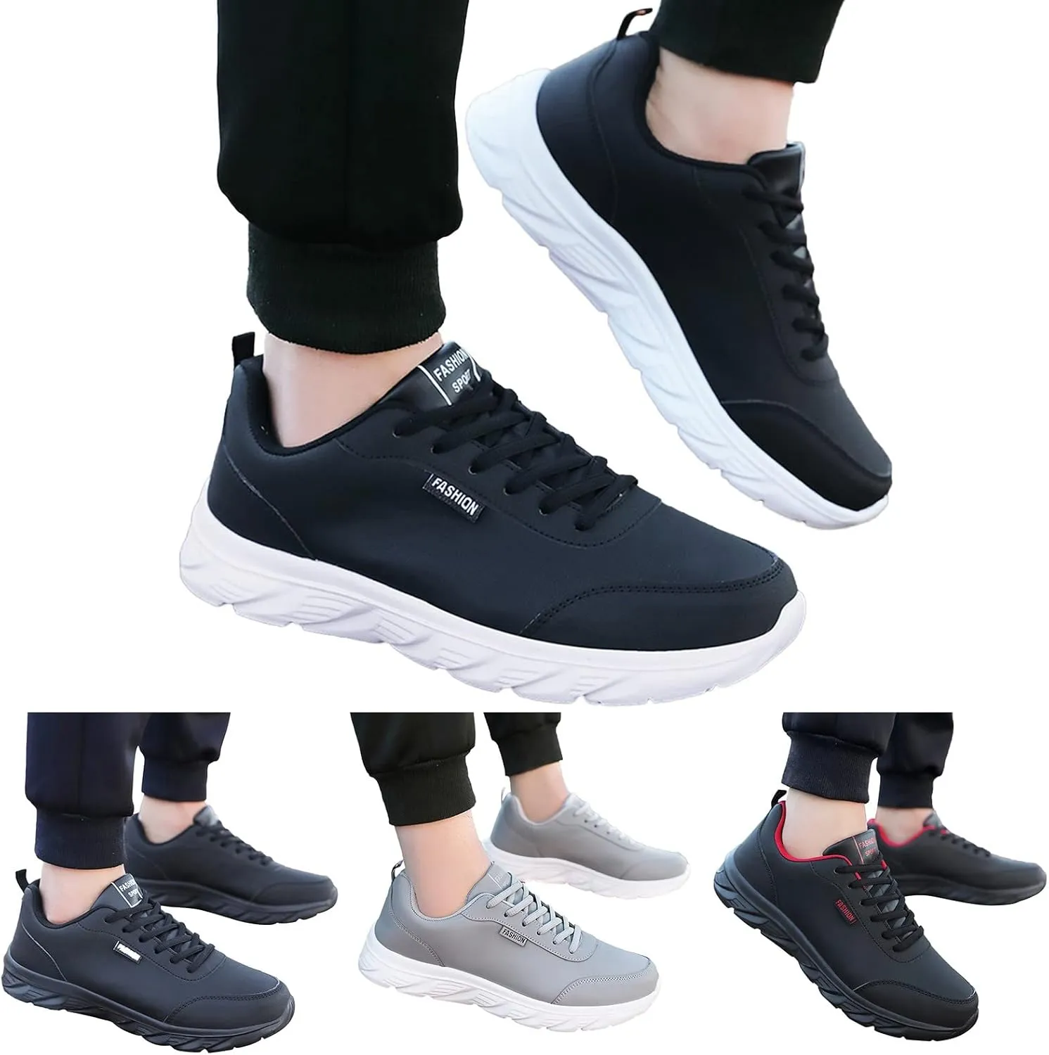 Tennis Shoes for Men Running Shoes for Men Men's Comfortable Light Weight Slip on Shoes Men's Fashion