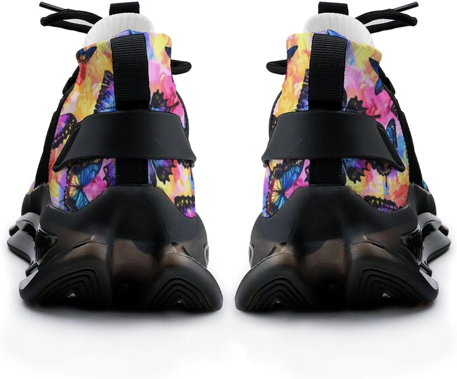 Tie Dye Butterfly Watercolor Men's Running Shoes Lightweight Walking Shoe Breathable Sneaker