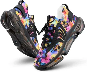 Tie Dye Butterfly Watercolor Men's Running Shoes Lightweight Walking Shoe Breathable Sneaker