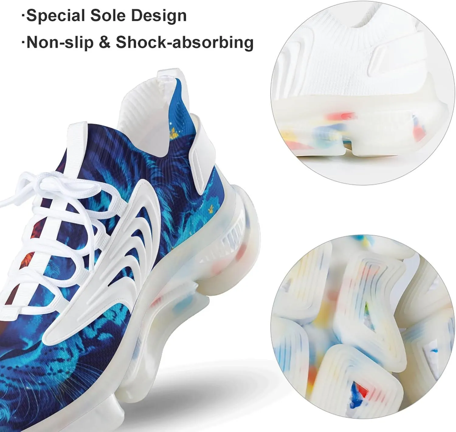 Tiger Moutain Sun Moon Men's Running Shoes Lightweight Walking Shoe Breathable Sneaker