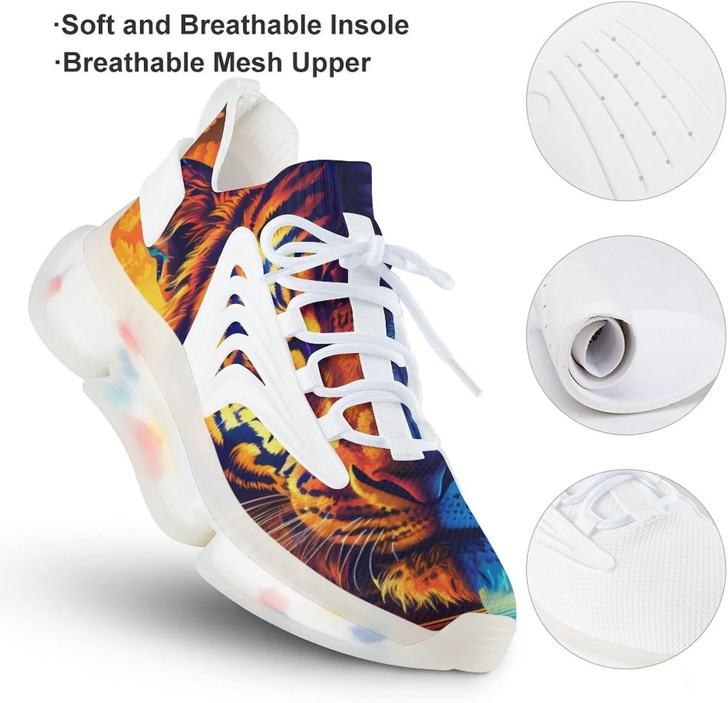 Tiger Moutain Sun Moon Men's Running Shoes Lightweight Walking Shoe Breathable Sneaker