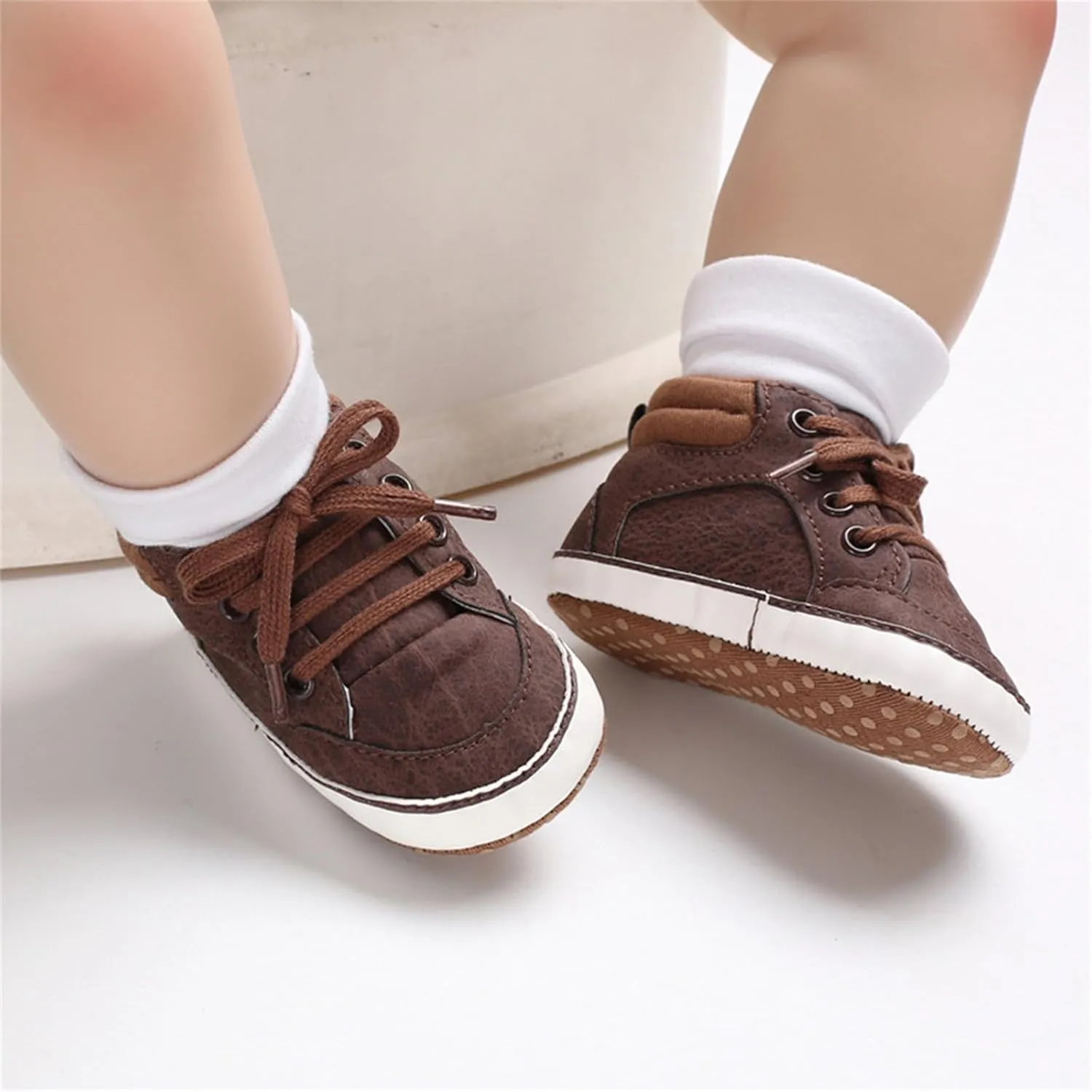 Toddler Boys Girls High Top Canvas Shoes Soft Rubber Sole Warm Sport Shoes Outdoor Casual Solid Boots with Strap