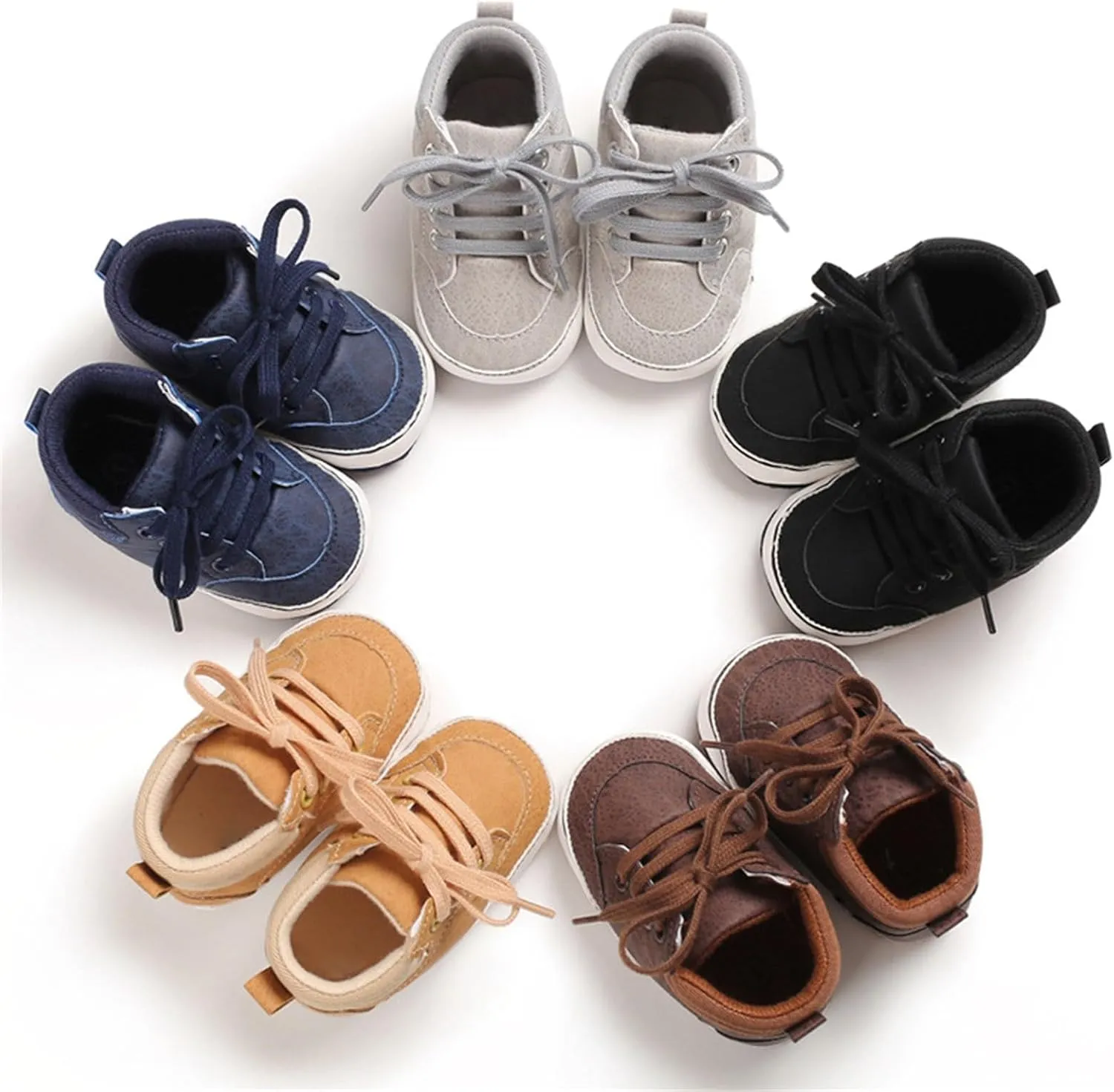 Toddler Boys Girls High Top Canvas Shoes Soft Rubber Sole Warm Sport Shoes Outdoor Casual Solid Boots with Strap