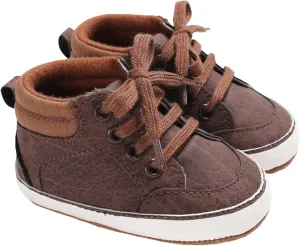 Toddler Boys Girls High Top Canvas Shoes Soft Rubber Sole Warm Sport Shoes Outdoor Casual Solid Boots with Strap