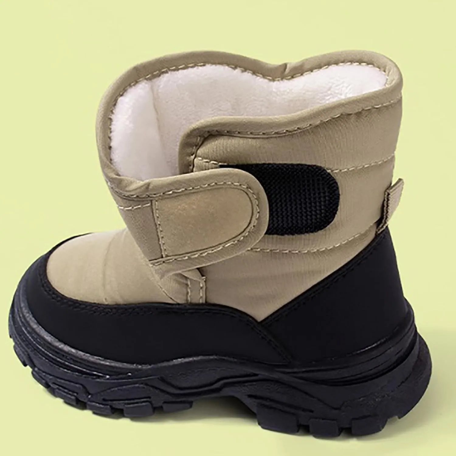 Toddler Rubber Sole Cotton Fuzzy Snow Booties Open Toe Fashion Loafers Shoes Warm Comfy Outdoor Ski Non Slip Sport Shoes