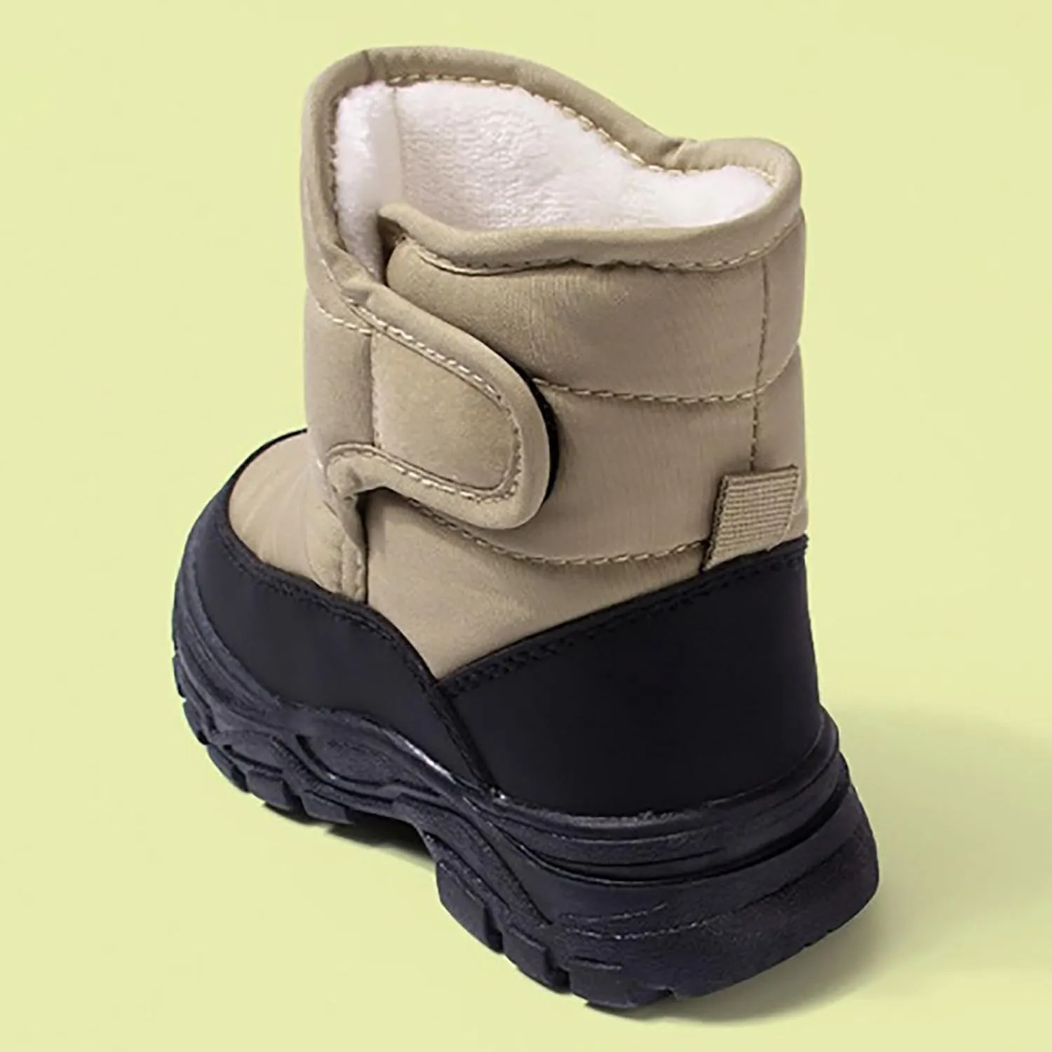 Toddler Rubber Sole Cotton Fuzzy Snow Booties Open Toe Fashion Loafers Shoes Warm Comfy Outdoor Ski Non Slip Sport Shoes