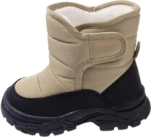 Toddler Rubber Sole Cotton Fuzzy Snow Booties Open Toe Fashion Loafers Shoes Warm Comfy Outdoor Ski Non Slip Sport Shoes