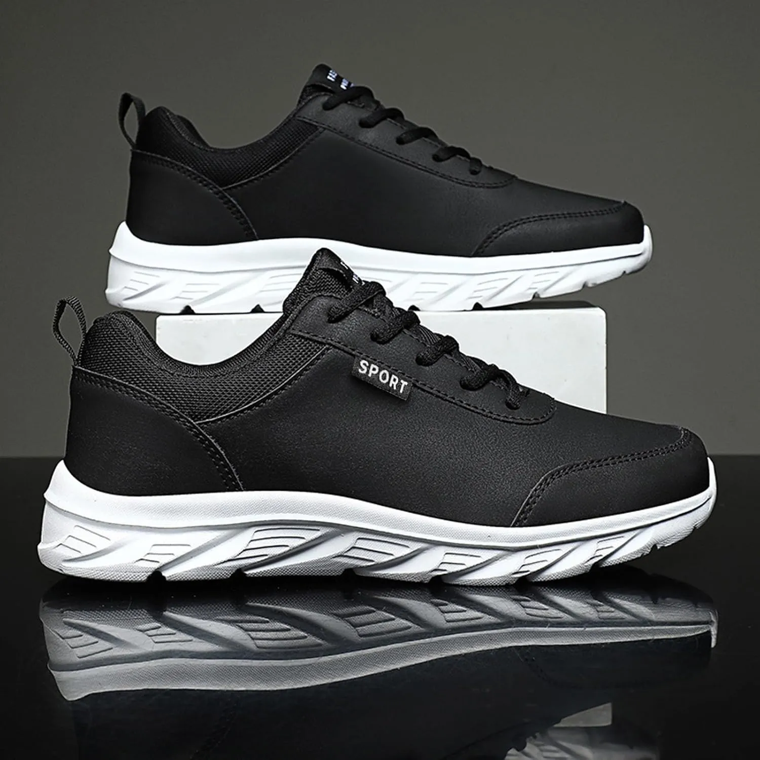 Versatile & Casual Sneaker Outdoor Men Mountaineering Casual Sport Shoes Lace Up Solid Color Running Breathable Soft