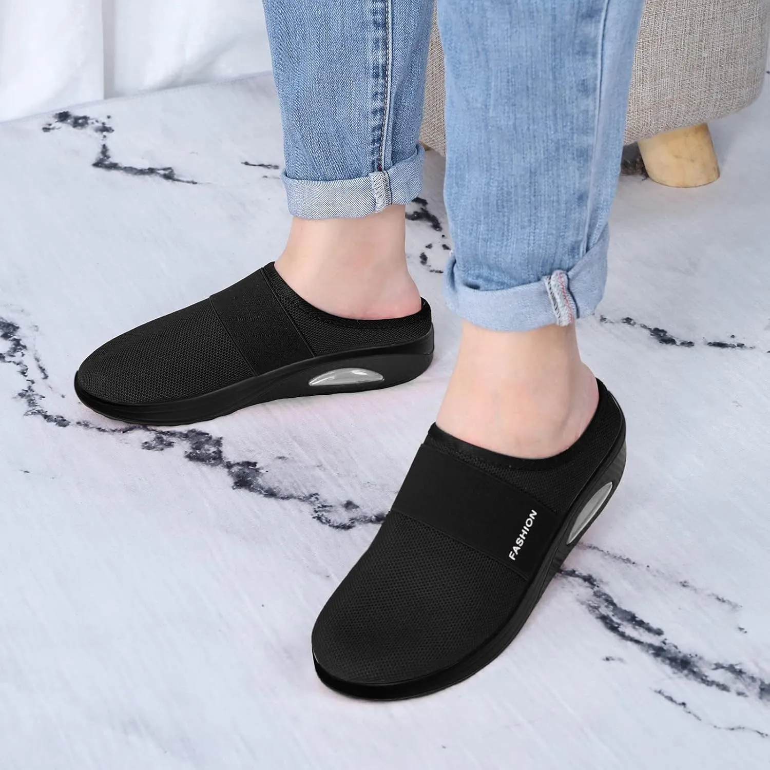 Wedges Sneakers for Women Slip Resistant Women's Black Work Shoes Size 9 Shoes for Women Sneakers Womens Black Slip On Sneakers Size 8.5 Zapatos Antiderrapantes Para Mujer De Trabajo De Restoran