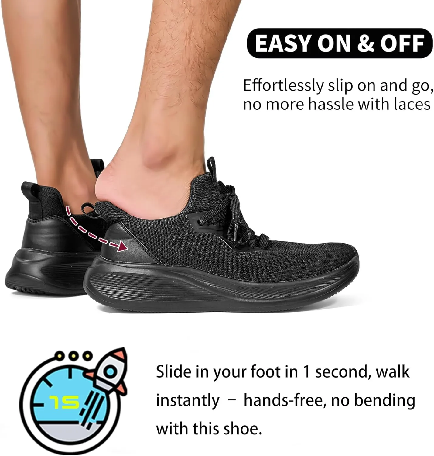 Wide Toe Box Shoes for Men Extra Wide Width Sneakers Ultra Light Road Running Shoes Non-Slip Wide Tennis Shoes Breathable Walking Shoes Athletic Gym Workout