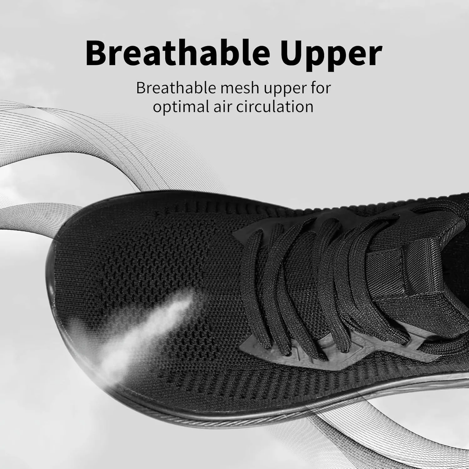 Wide Toe Box Shoes for Men Extra Wide Width Sneakers Ultra Light Road Running Shoes Non-Slip Wide Tennis Shoes Breathable Walking Shoes Athletic Gym Workout