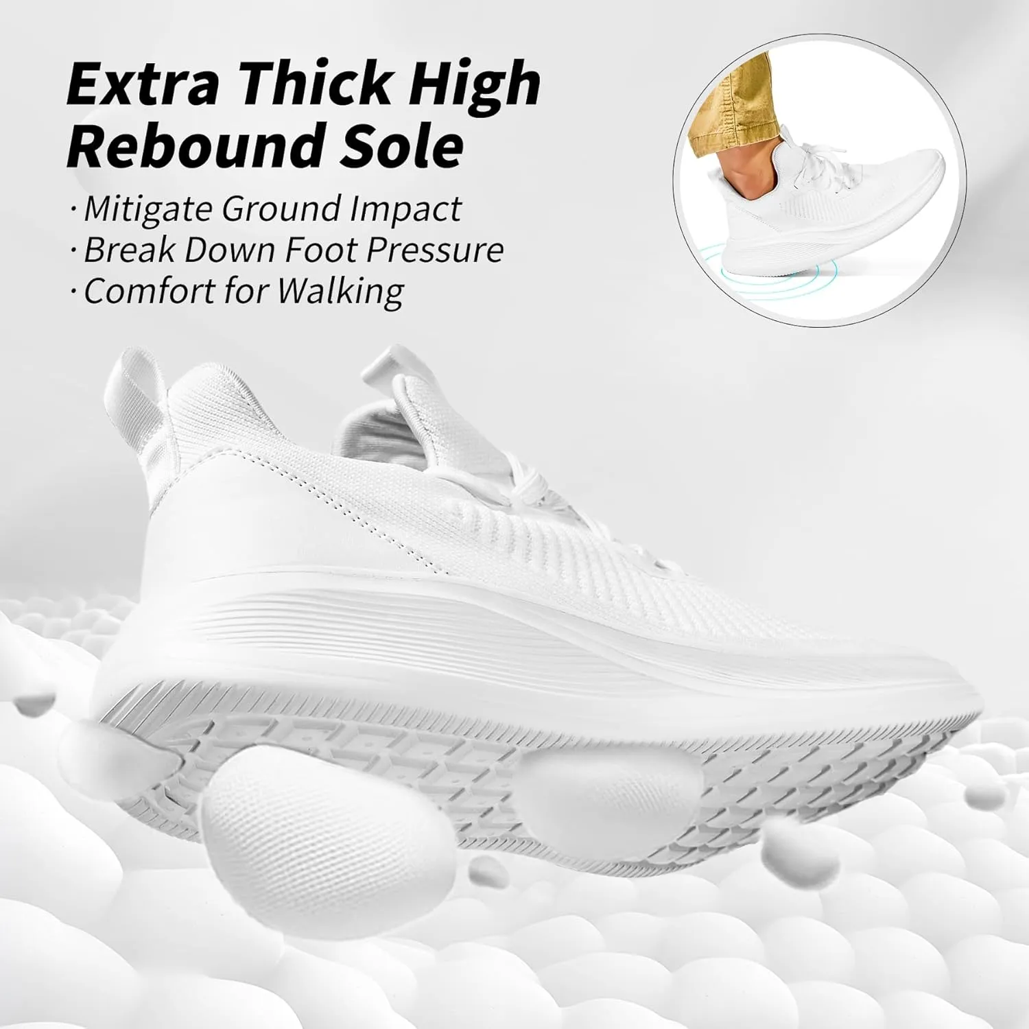 Wide Toe Box Shoes for Men Extra Wide Width Sneakers Ultra Light Road Running Shoes Non-Slip Wide Tennis Shoes Breathable Walking Shoes Athletic Gym Workout