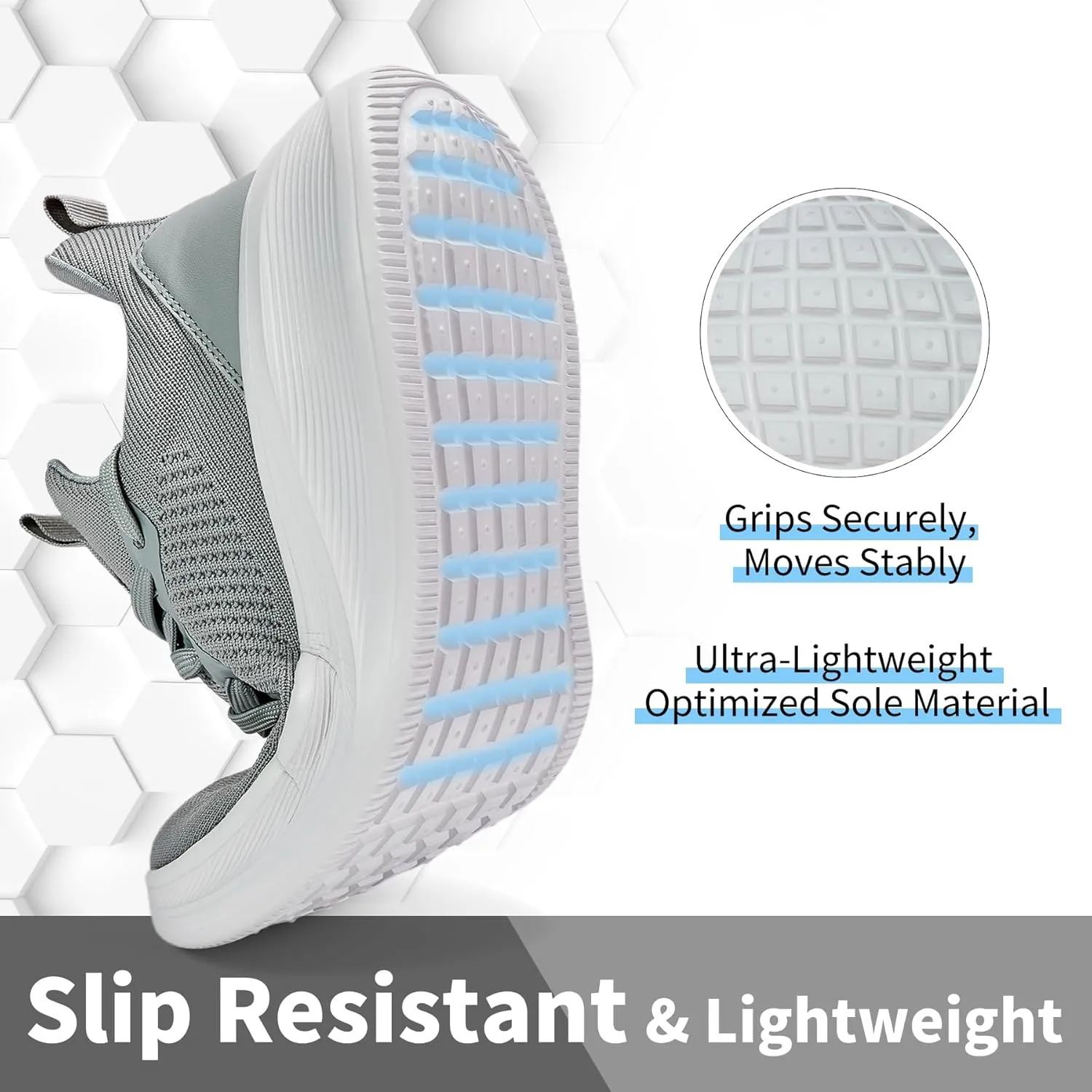 Wide Toe Box Shoes for Men Extra Wide Width Sneakers Ultra Light Road Running Shoes Non-Slip Wide Tennis Shoes Breathable Walking Shoes Athletic Gym Workout