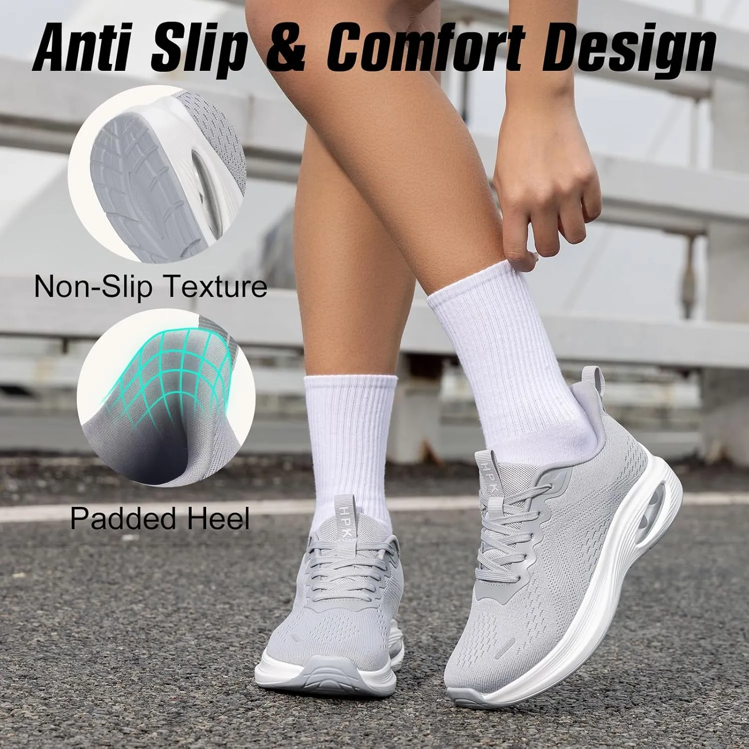 Wide Toe Box Shoes Women Air Cushion Running Shoes Extra Wide Width Sneakers Ultra Light Tennis Arch Support Walking Diabetic Plantar Fasciitis Athletic