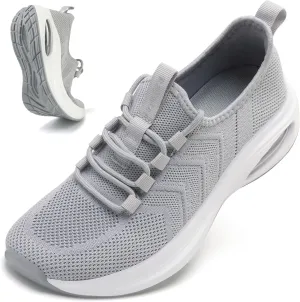 Wide Toe Box Shoes Women Extra Wide Width Sneakers Air Cushion Road Running Shoes Ultra Light Tennis Gym Workout Training Shoes Breathable Walking Shoes with Arch Support
