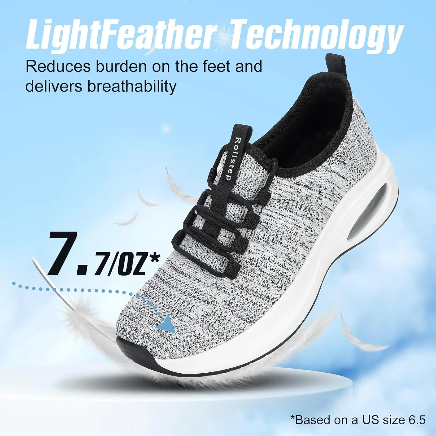 Wide Toe Box Shoes Women Extra Wide Width Sneakers Air Cushion Road Running Shoes Ultra Light Tennis Gym Workout Training Shoes Breathable Walking Shoes with Arch Support