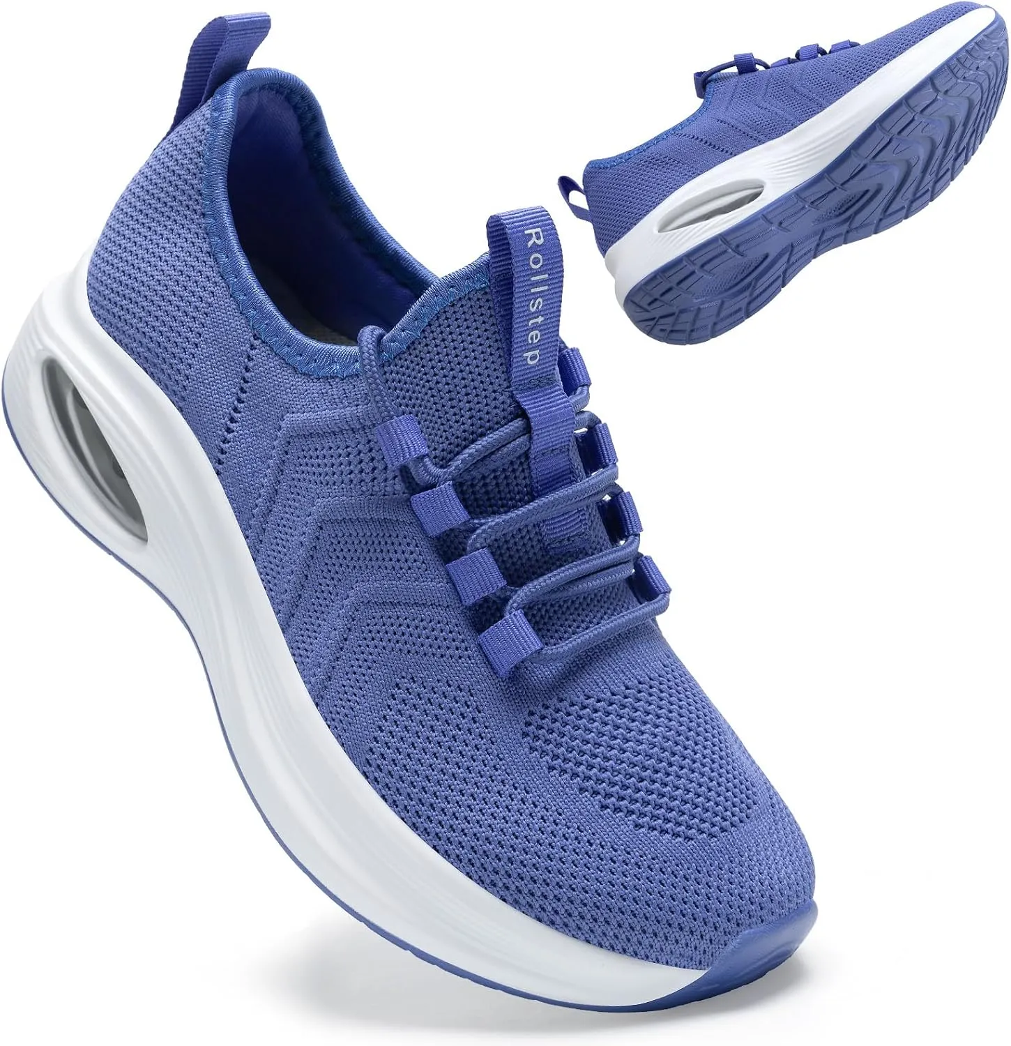 Wide Toe Box Shoes Women Extra Wide Width Sneakers Air Cushion Road Running Shoes Ultra Light Tennis Gym Workout Training Shoes Breathable Walking Shoes with Arch Support