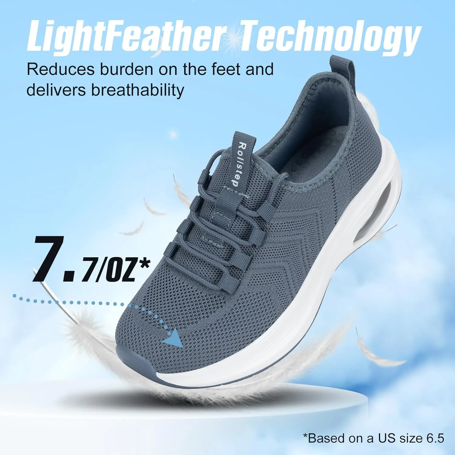 Wide Toe Box Shoes Women Extra Wide Width Sneakers Air Cushion Road Running Shoes Ultra Light Tennis Gym Workout Training Shoes Breathable Walking Shoes with Arch Support