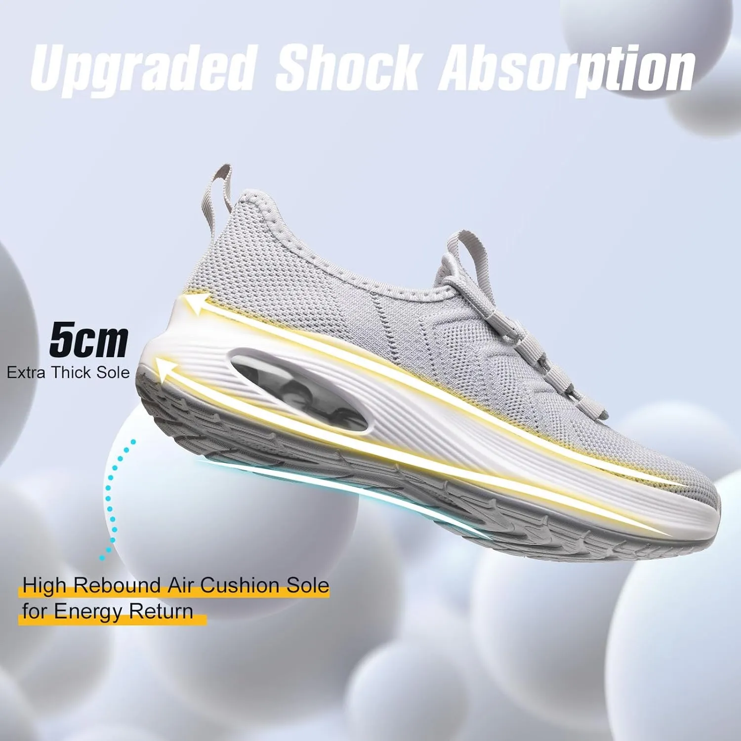 Wide Toe Box Shoes Women Extra Wide Width Sneakers Air Cushion Road Running Shoes Ultra Light Tennis Gym Workout Training Shoes Breathable Walking Shoes with Arch Support