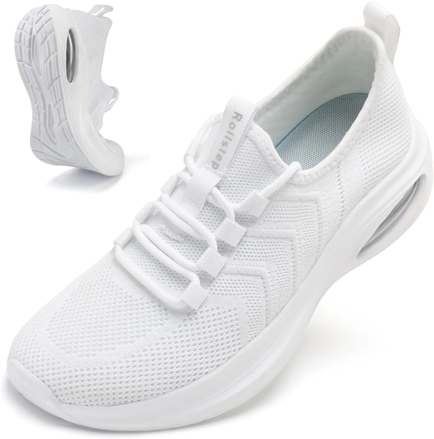 Wide Toe Box Shoes Women Extra Wide Width Sneakers Air Cushion Road Running Shoes Ultra Light Tennis Gym Workout Training Shoes Breathable Walking Shoes with Arch Support
