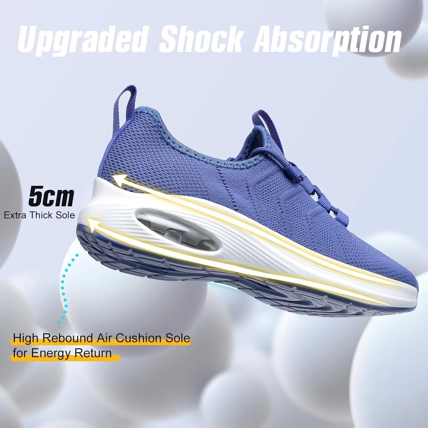 Wide Toe Box Shoes Women Extra Wide Width Sneakers Air Cushion Road Running Shoes Ultra Light Tennis Gym Workout Training Shoes Breathable Walking Shoes with Arch Support