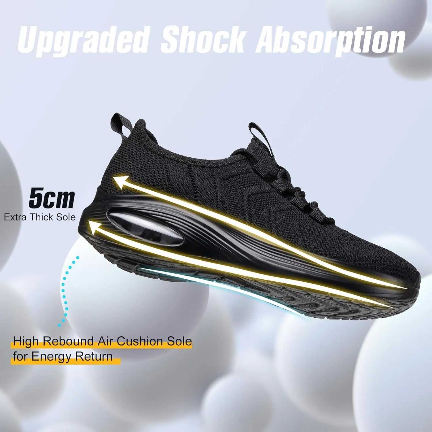 Wide Toe Box Shoes Women Extra Wide Width Sneakers Air Cushion Road Running Shoes Ultra Light Tennis Gym Workout Training Shoes Breathable Walking Shoes with Arch Support