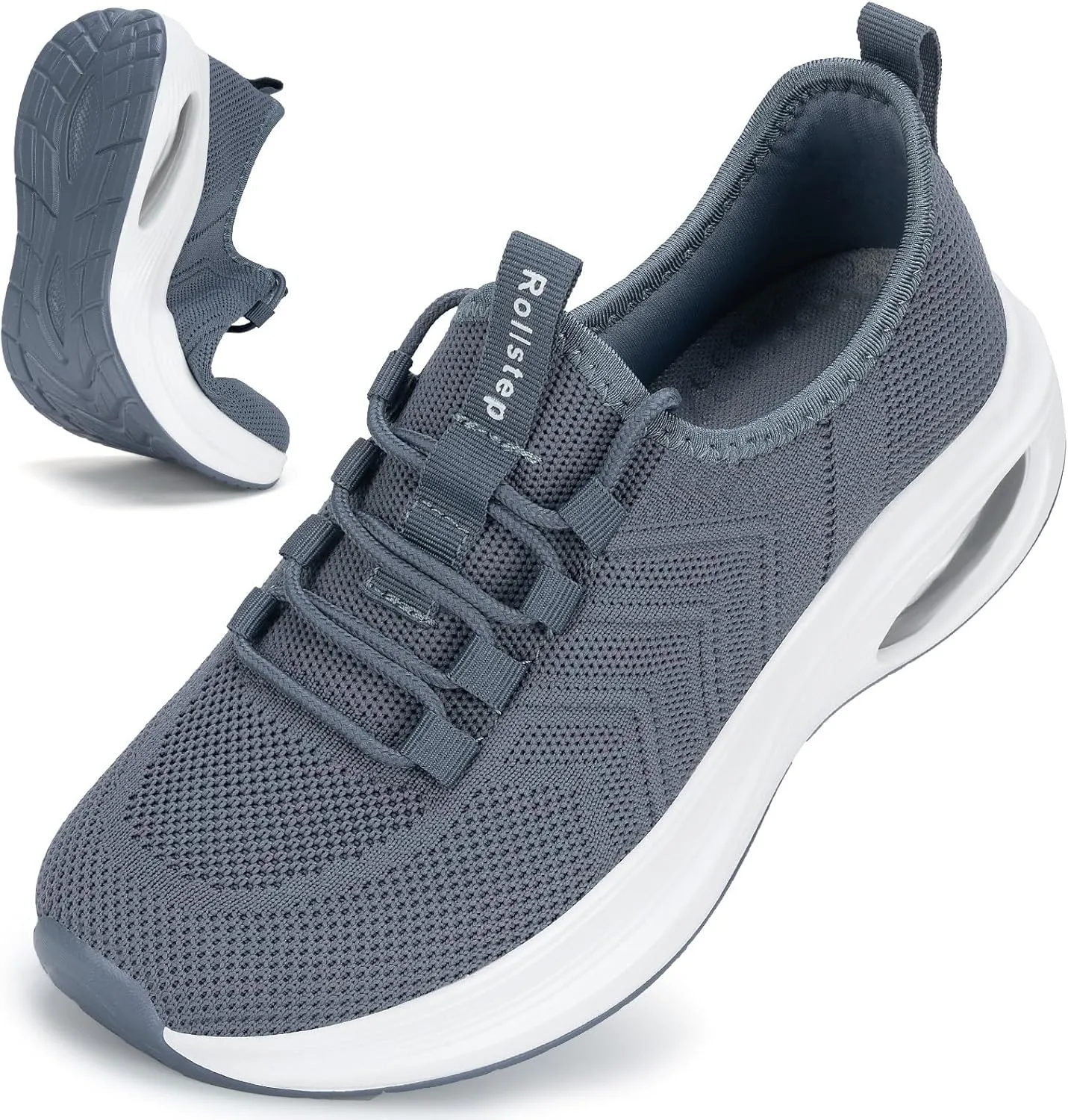 Wide Toe Box Shoes Women Extra Wide Width Sneakers Air Cushion Road Running Shoes Ultra Light Tennis Gym Workout Training Shoes Breathable Walking Shoes with Arch Support