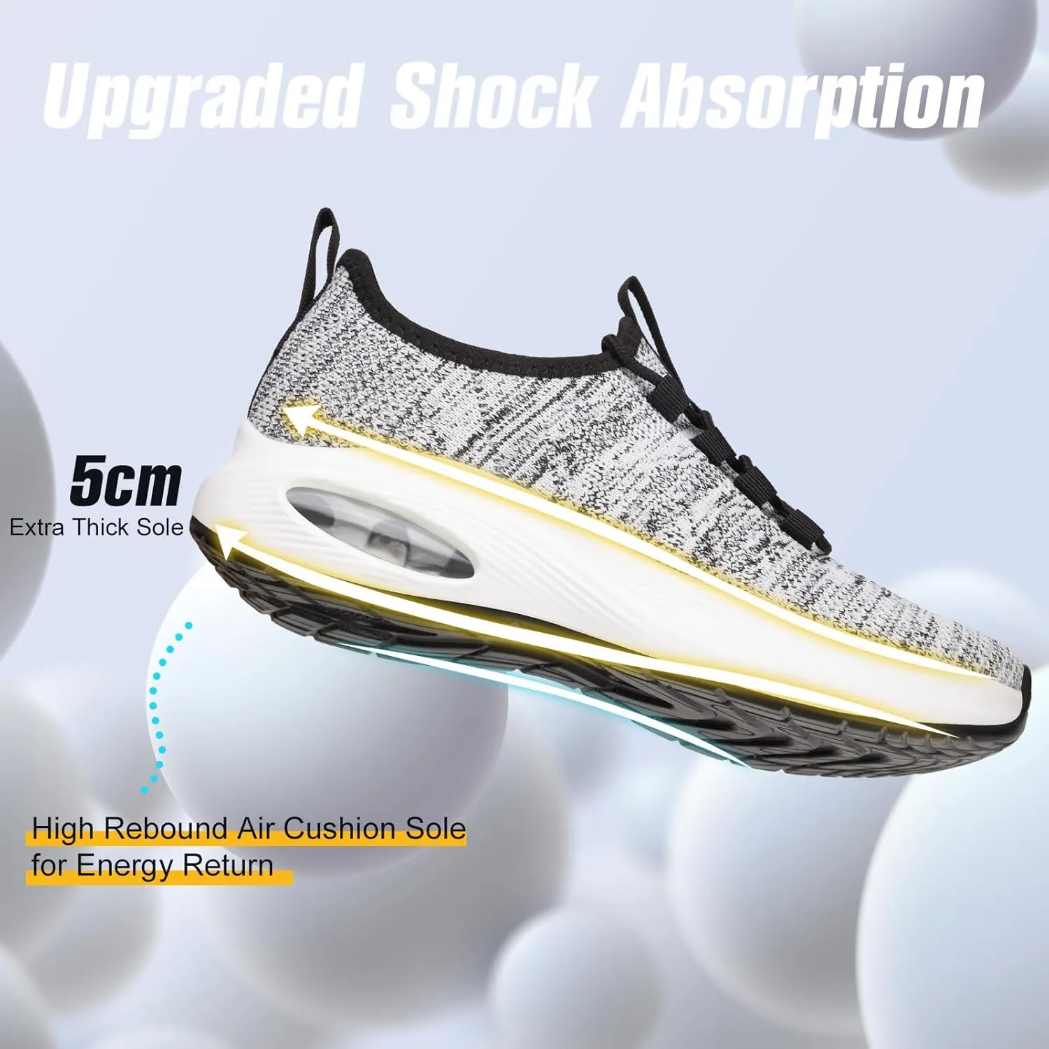 Wide Toe Box Shoes Women Extra Wide Width Sneakers Air Cushion Road Running Shoes Ultra Light Tennis Gym Workout Training Shoes Breathable Walking Shoes with Arch Support