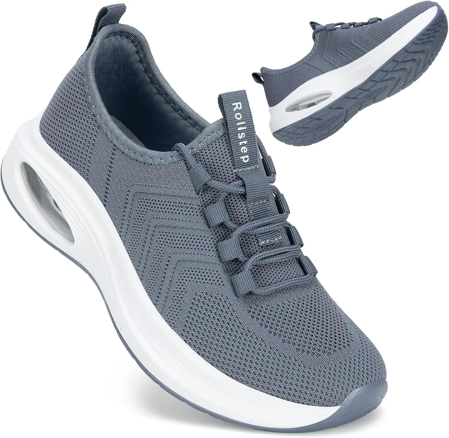 Wide Toe Box Shoes Women Extra Wide Width Sneakers Air Cushion Road Running Shoes Ultra Light Tennis Gym Workout Training Shoes Breathable Walking Shoes with Arch Support