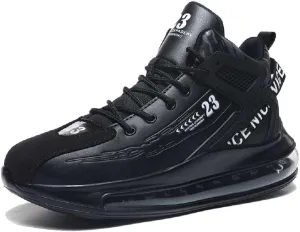 WILTENA Men's Fashion High Top Air Cushion Basketball Shoes Boy's Sports Tennis Running Sneakers Comfy Casual Walking Shoes for Men