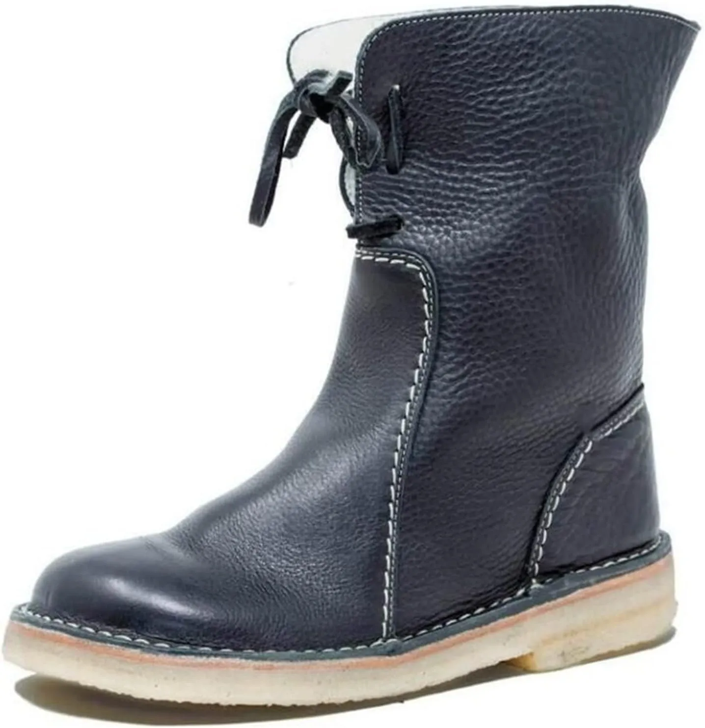 Winter Boots For Women Fashion Mid Calf Boots Snow Booties Warm Shoes Outdoor Fur Lined Slip On Ankle Booties 2024