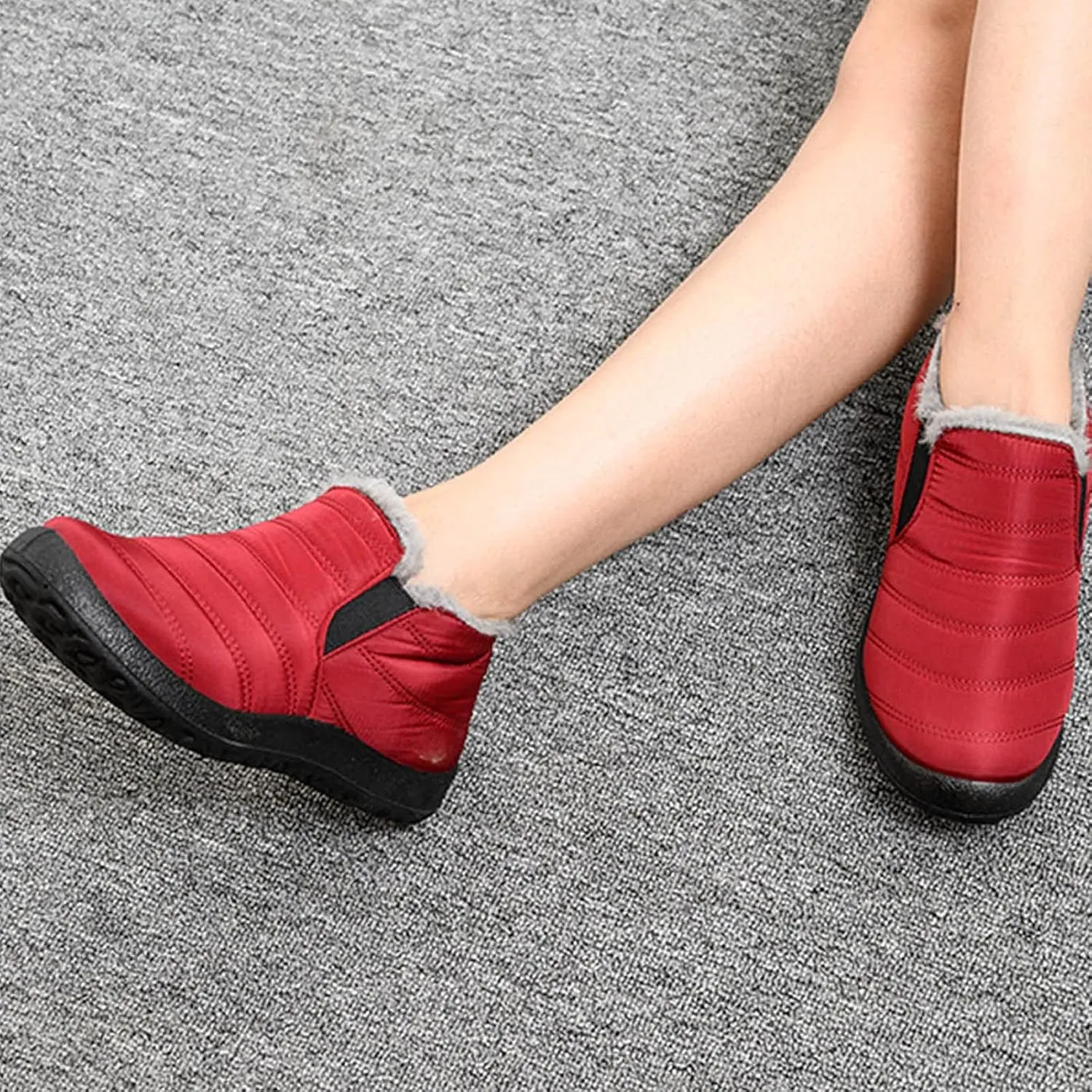 Winter Boots for Women Fashion Shoes Snow Ladies Women Snow Boots Winter Shoes with Hook Loop Women Winter Boot Slip On Steel Toe Boots for Men Men's Snow Booties