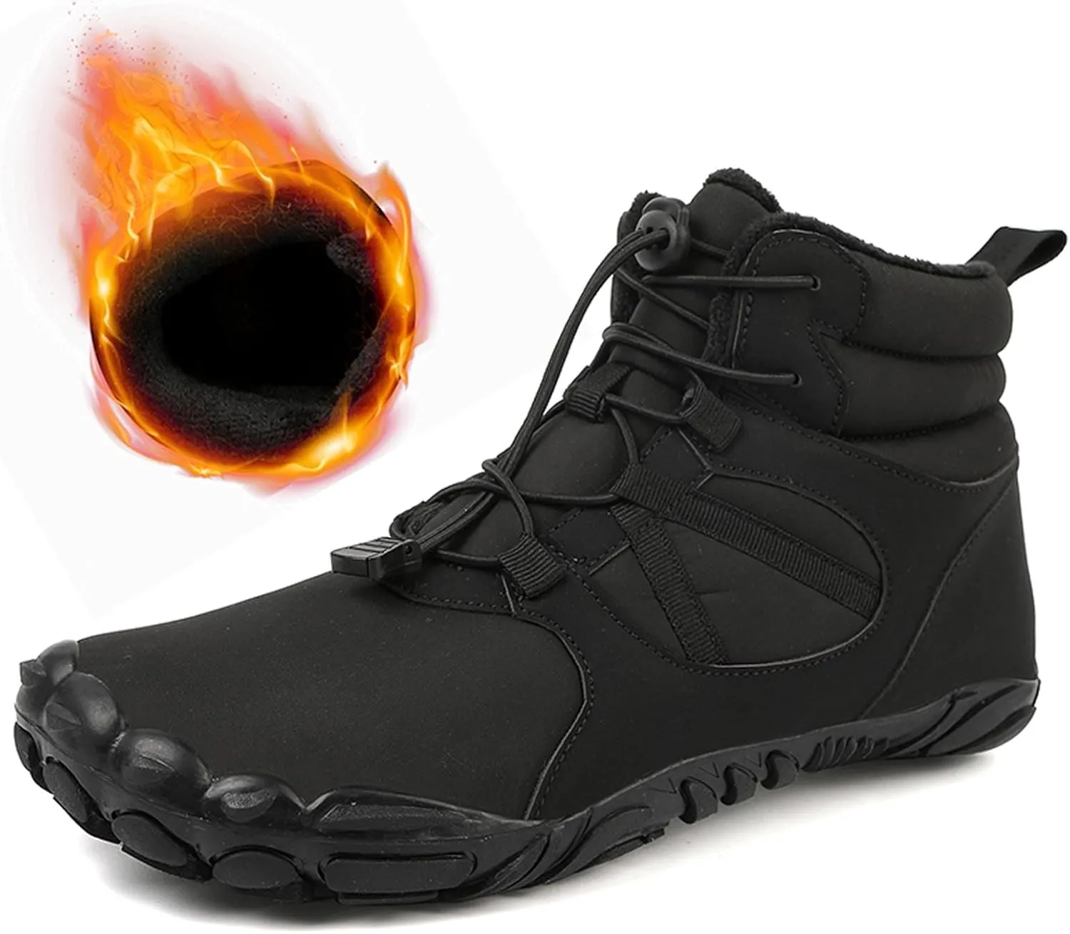 Winter Hiking Shoes Wide Toe Barefoot Shoes, Walking Hiking Boots for Women Men Trail Running Non-Slip