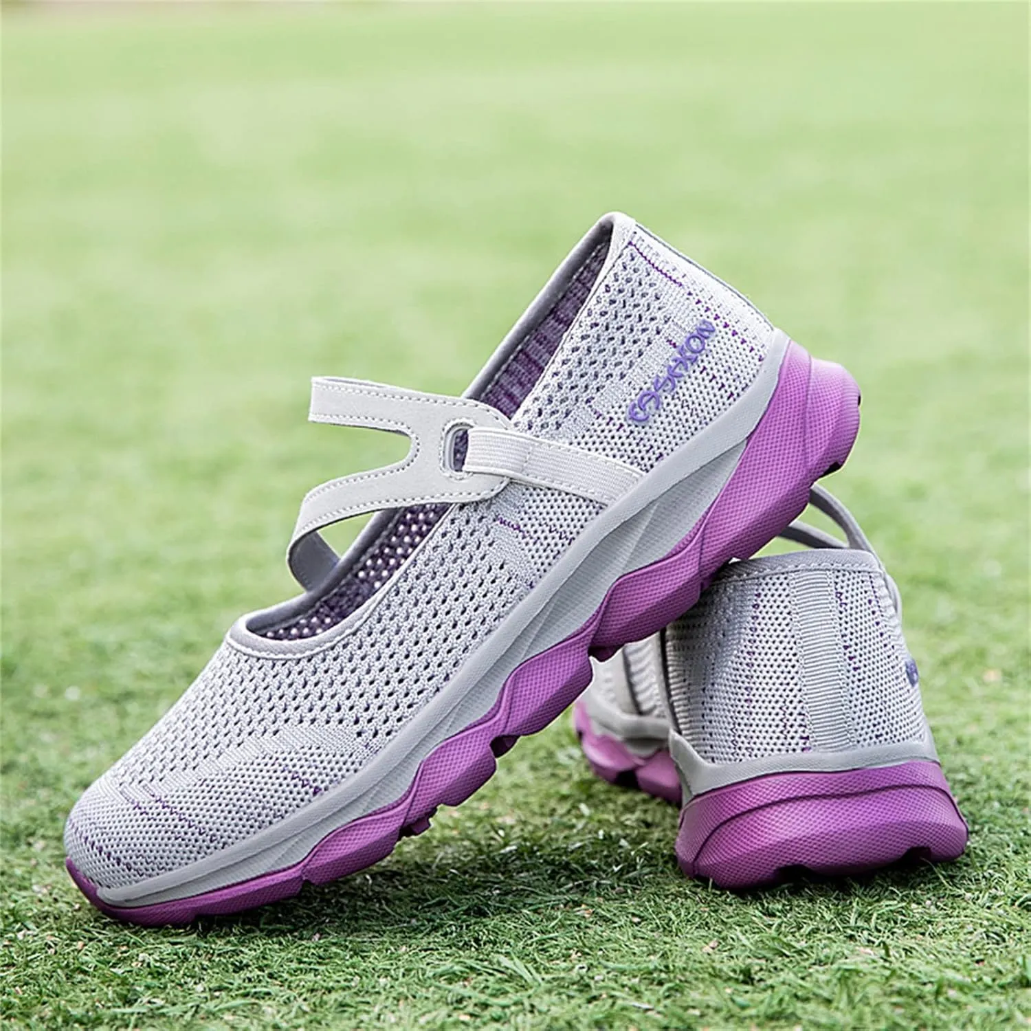 Women Casual Slip On Sneakers Breathable Walking Shoes Lightweight Canvas Comfortable Flats Non Slip Loafers
