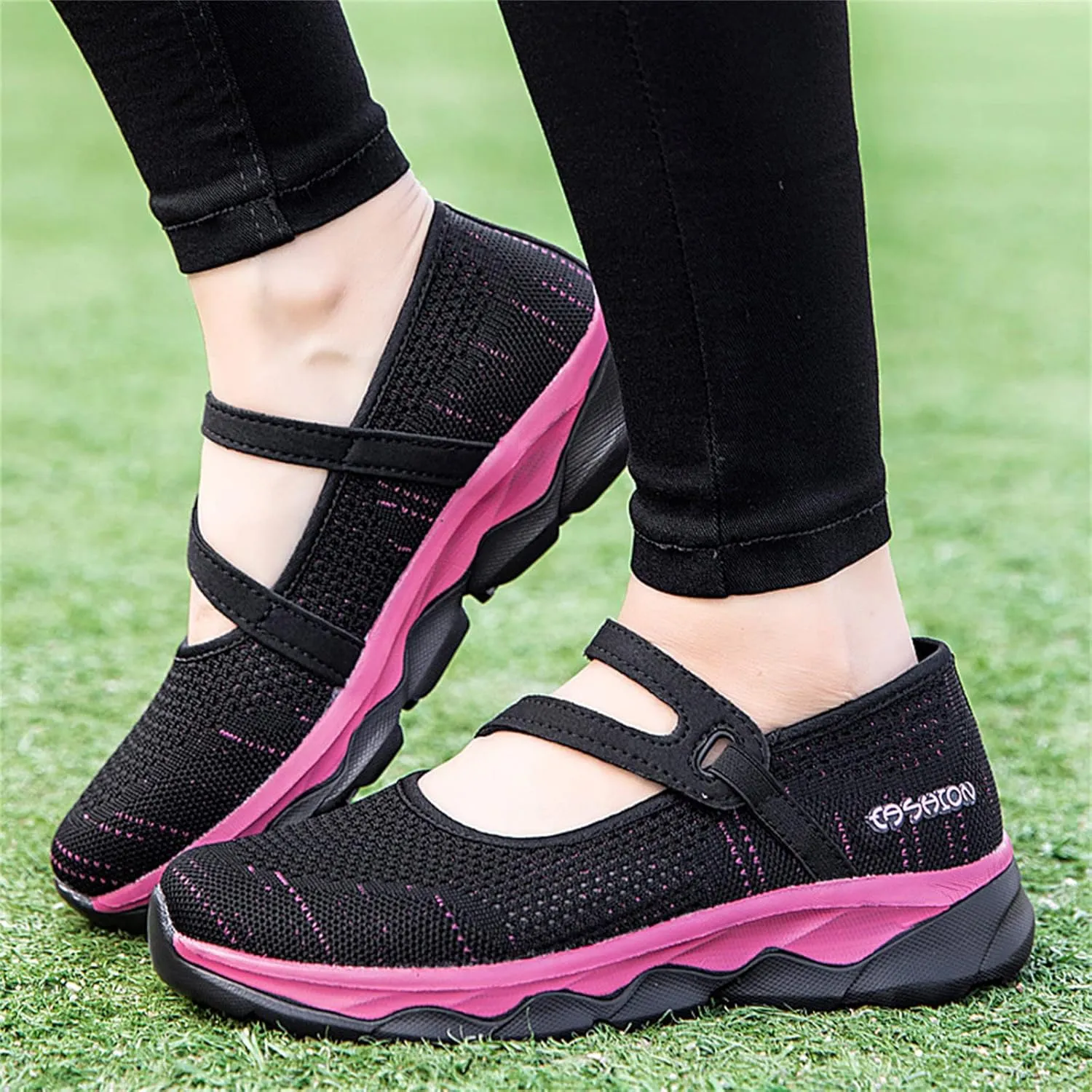 Women Casual Slip On Sneakers Breathable Walking Shoes Lightweight Canvas Comfortable Flats Non Slip Loafers