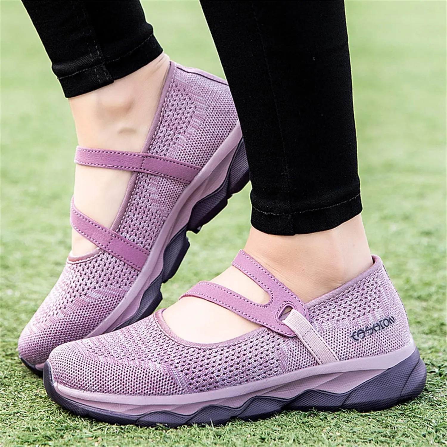 Women Casual Slip On Sneakers Breathable Walking Shoes Lightweight Canvas Comfortable Flats Non Slip Loafers