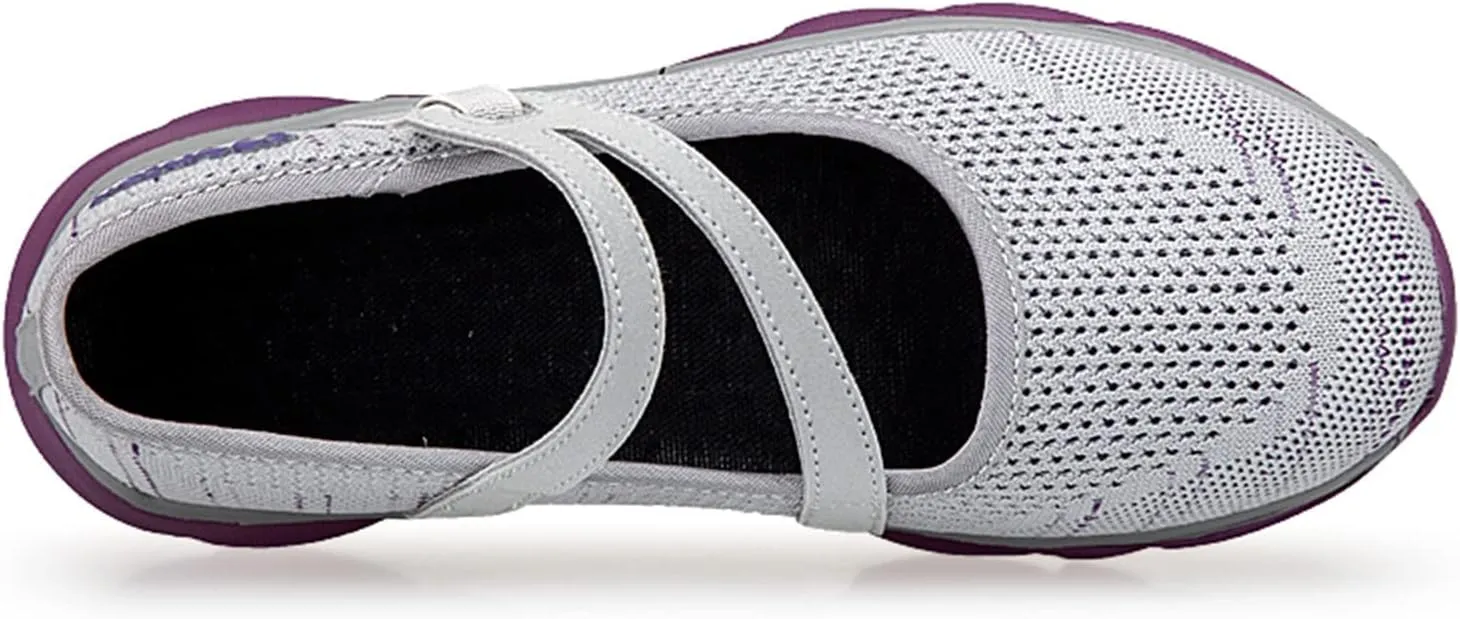 Women Casual Slip On Sneakers Breathable Walking Shoes Lightweight Canvas Comfortable Flats Non Slip Loafers