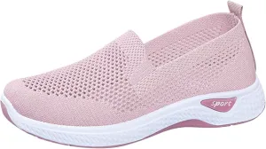 Women Casual Slip On Sneakers Lightweight Walking Shoes Comfortable Canvas Flats Non Slip Breathable Loafers