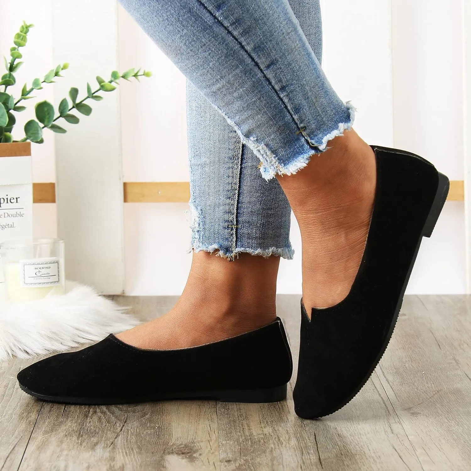 Women Flat Shoes Slip On Shallow Mouth Simple Single Shoes Casual Work Platform Sandals for Women Size 8