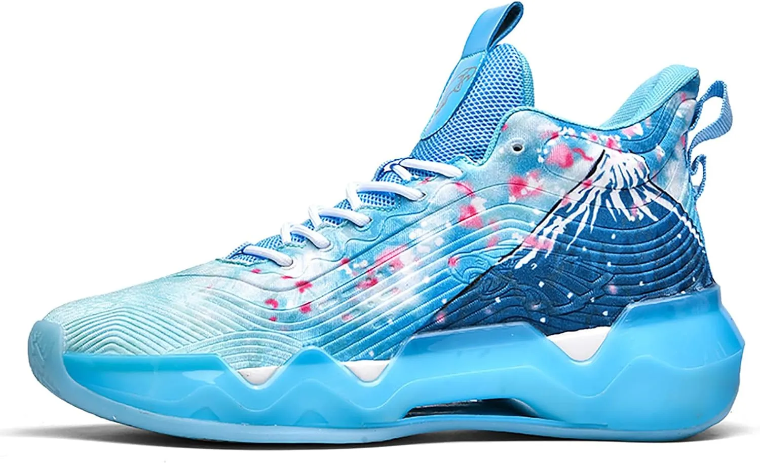 Women Men Basketball Shoes Youth Fashion High Top Running Shoes Volleyball Sneakers Colorful Painting Sport Shoes Comfortable Non-Slip Footwear