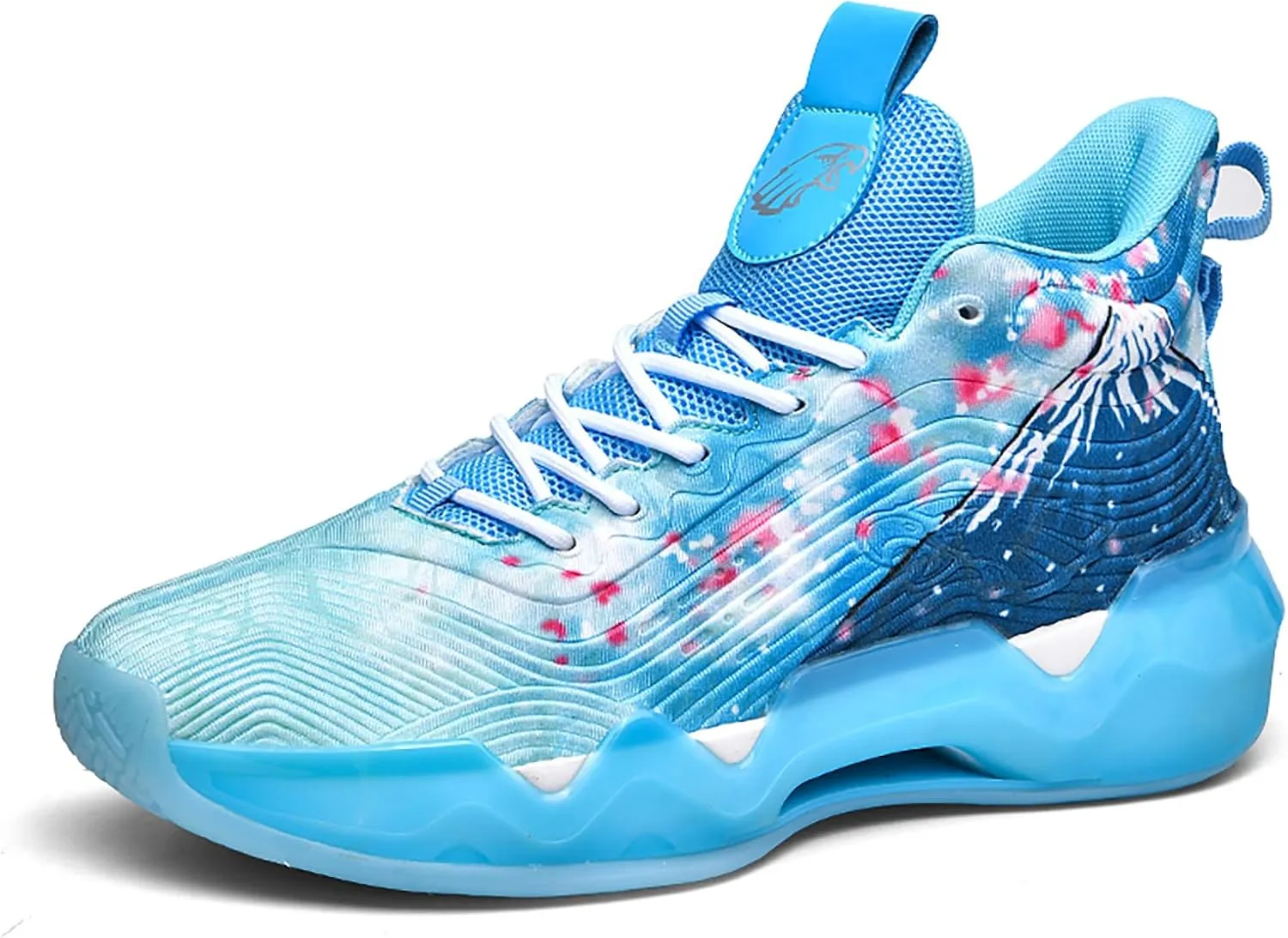 Women Men Basketball Shoes Youth Fashion High Top Running Shoes Volleyball Sneakers Colorful Painting Sport Shoes Comfortable Non-Slip Footwear