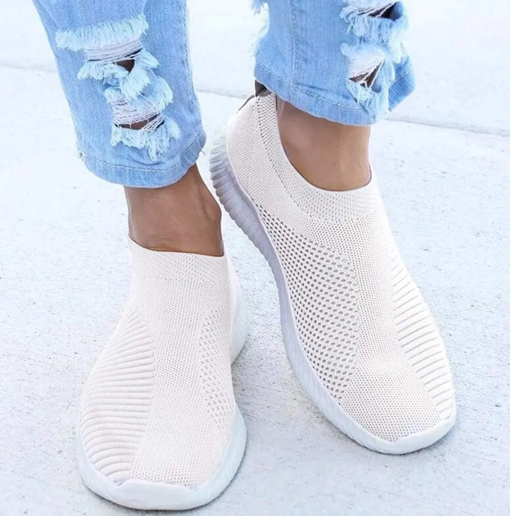 Women Outdoor Mesh Shoes Casual Slip On Comfortable Soles Running Sports Shoes Woman Work Out Womens Snicker