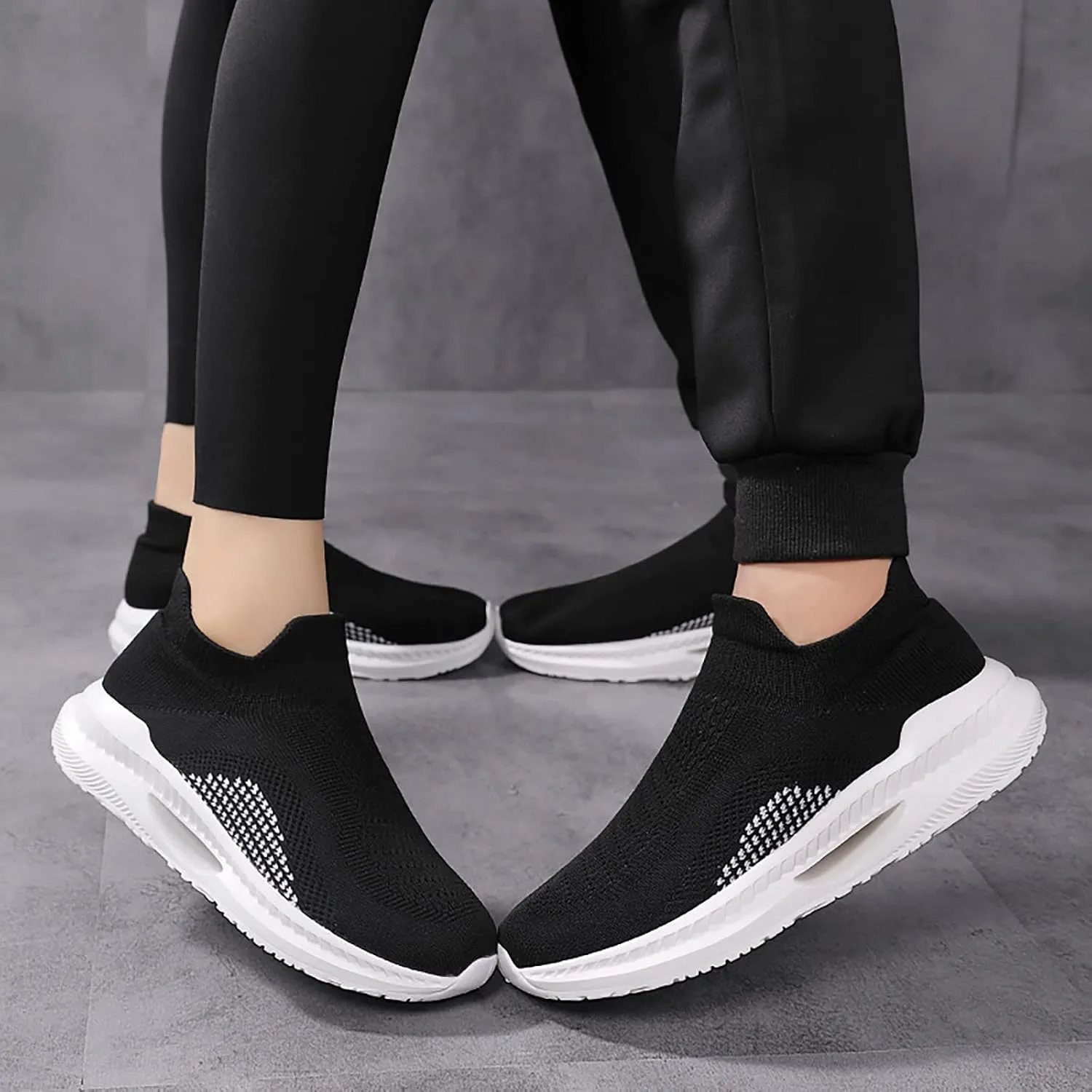 Women Slip Ons Sneakers Shoes Mesh Knit White Slip On Sneakers for Women Wide Womens Indoor Basketball Shoes Size 7 Womens High Top Sneakers Zapatos CóModos Y Elegantes para Mujer De Vestir 10