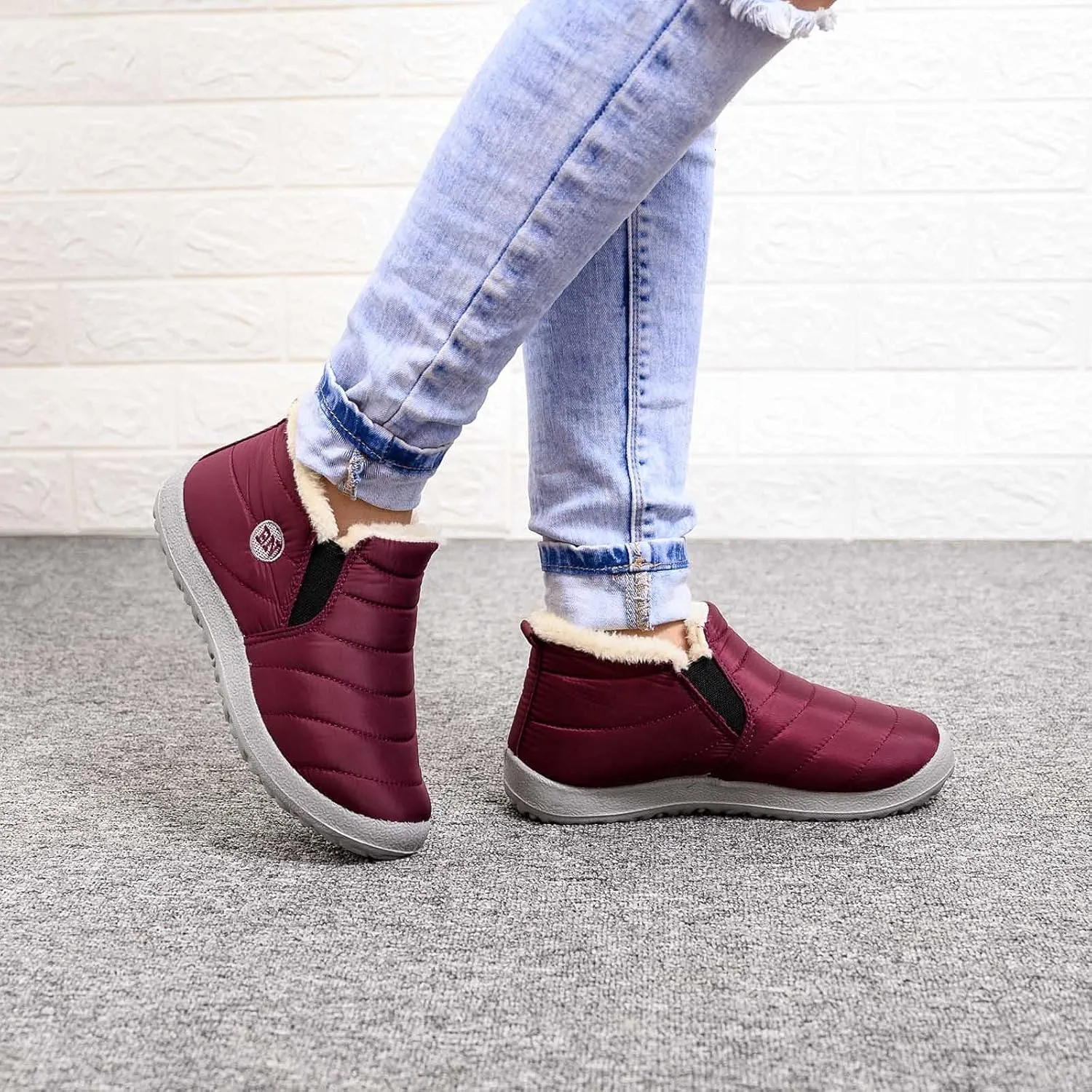 Women Snow Boots Waterproof Snow Shoes for Ladies Womens Snow Boots Winter Shoes Warm Fur Lined Snow Shoe Boot for Women Hiking Boots Men Snow Booties for Men
